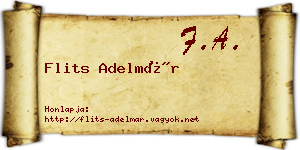Flits Adelmár névjegykártya